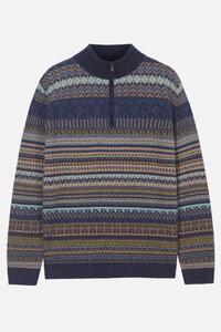 Fair Isle Muški Zip-Up Džemper