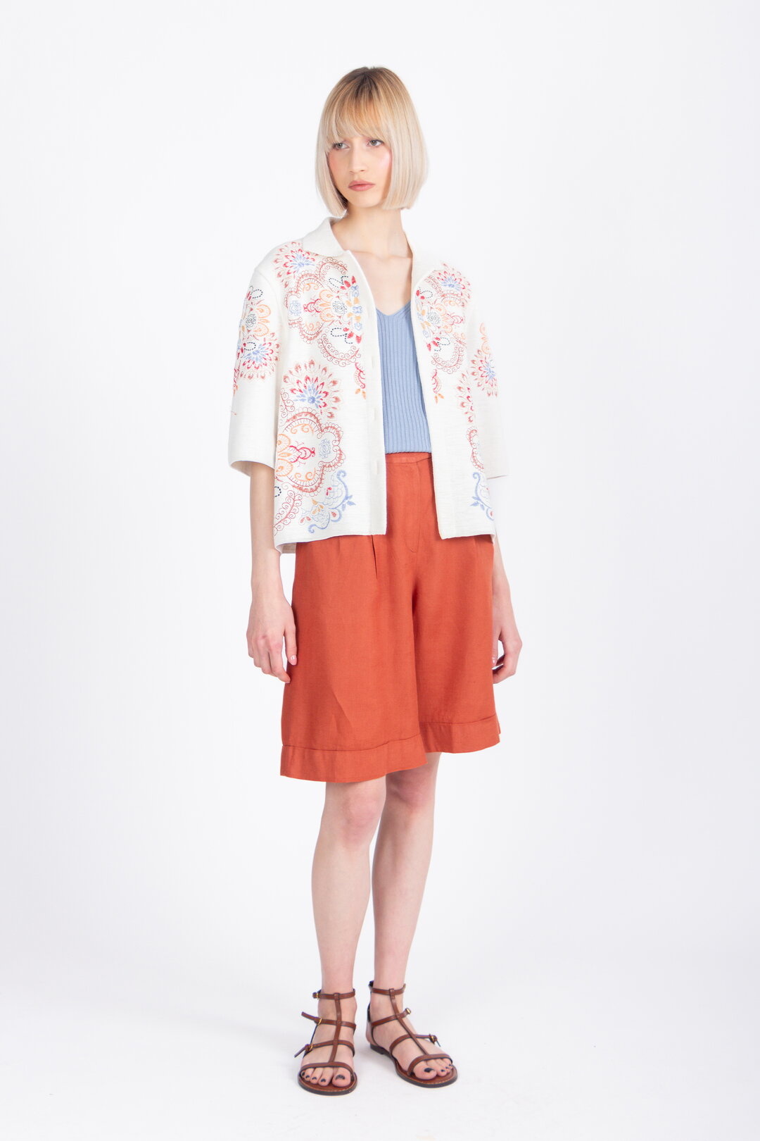 Jacket with Embroidery, Ornament Pattern