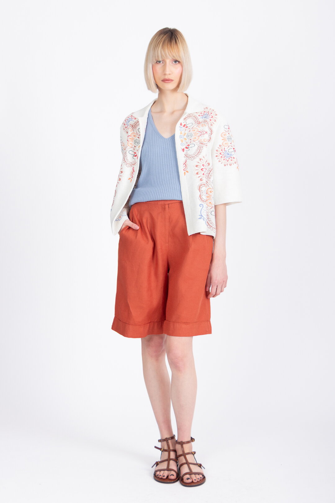 Jacket with Embroidery, Ornament Pattern