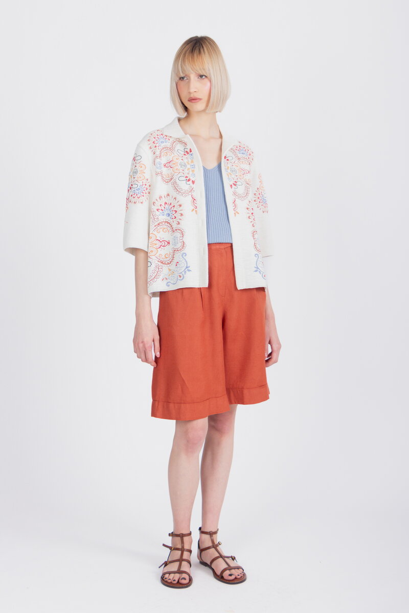 Jacket with Embroidery, Ornament Pattern