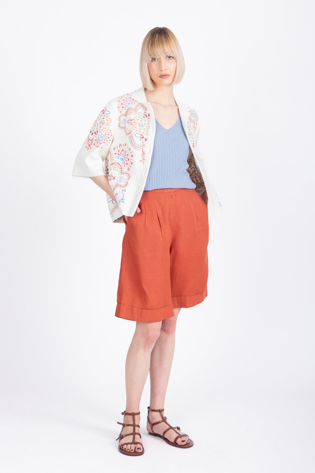 Jacket with Embroidery, Ornament Pattern