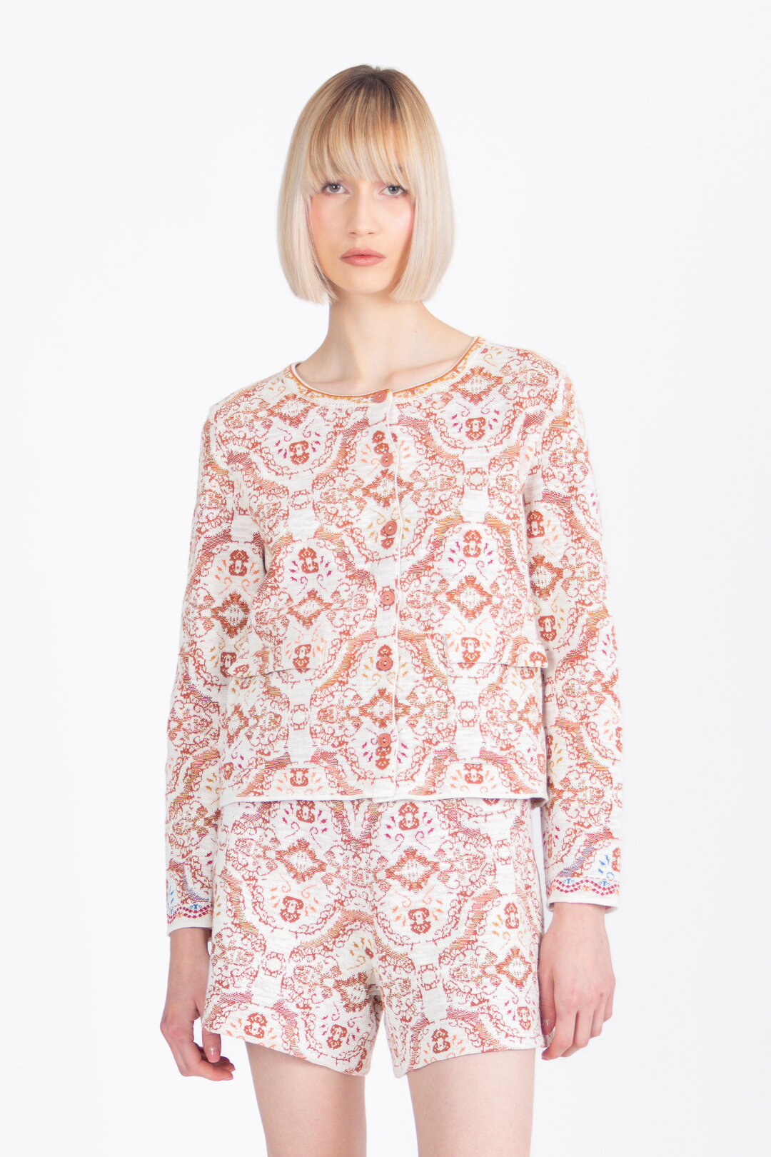 Jacket with Pockets, Ornament Pattern