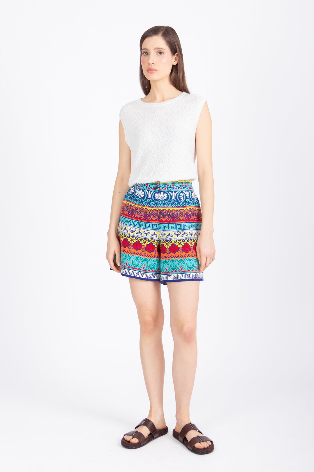 Jacquard Shorts, Mediterranean Pattern