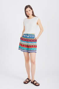 Jacquard Shorts, Mediterranean Pattern