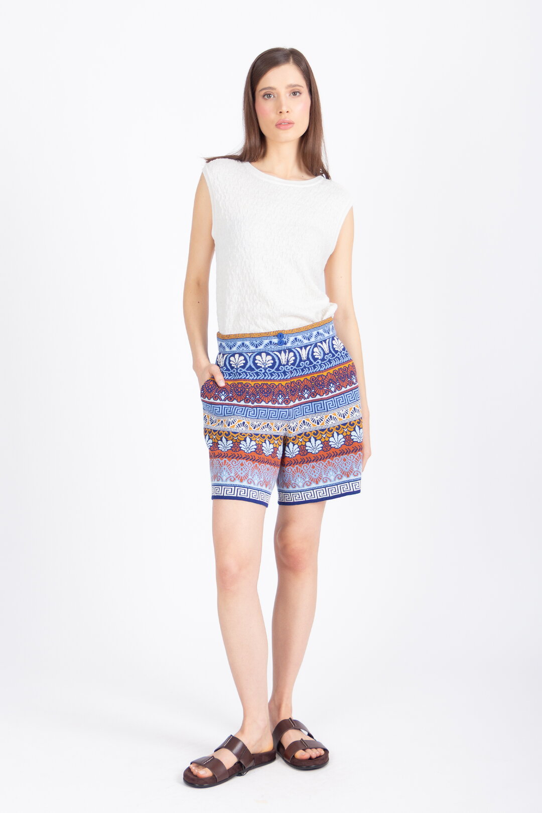Jacquard Shorts, Mediterranean Pattern
