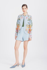 Jacke mit Knöpfen, Floralmuster