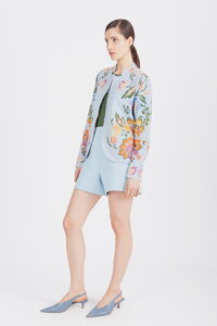 Jacke mit Knöpfen, Floralmuster