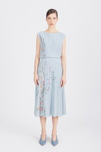 Sleeveless Dress, Floral Pattern