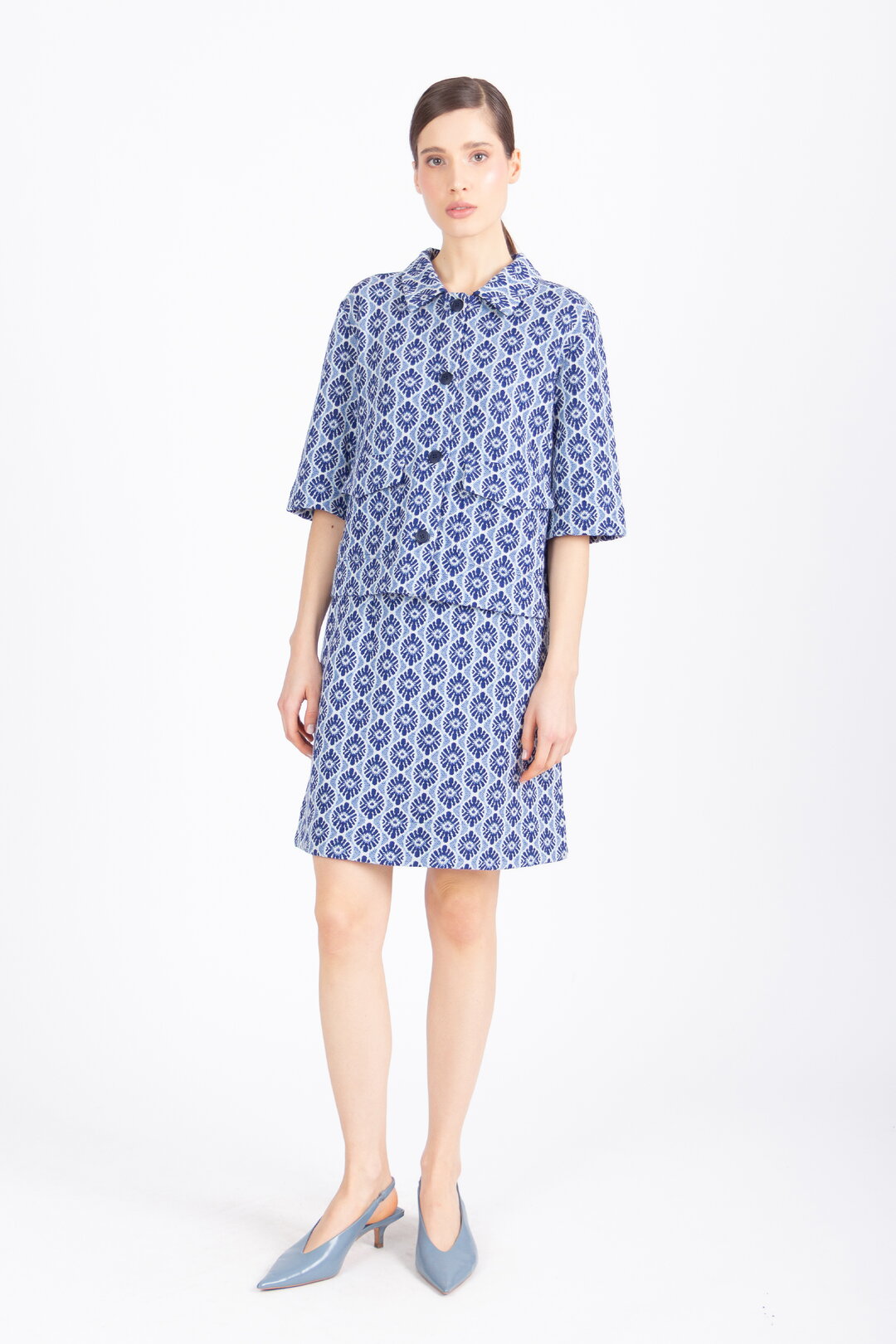 Jacquard Jacket, Mediterranean Pattern