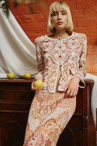 Jacket with Pockets, Ornament Pattern