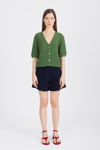 Kurzärmeliger Cardigan, Strukturmuster