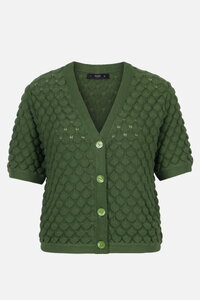 Kurzärmeliger Cardigan, Strukturmuster