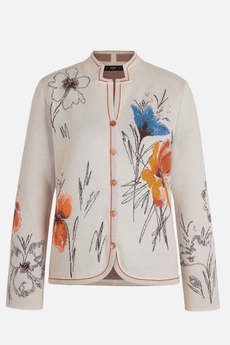 Jacquard Jacket, Floral Pattern