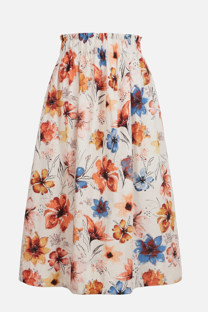 Puplin Suknja, Cvetni Motiv