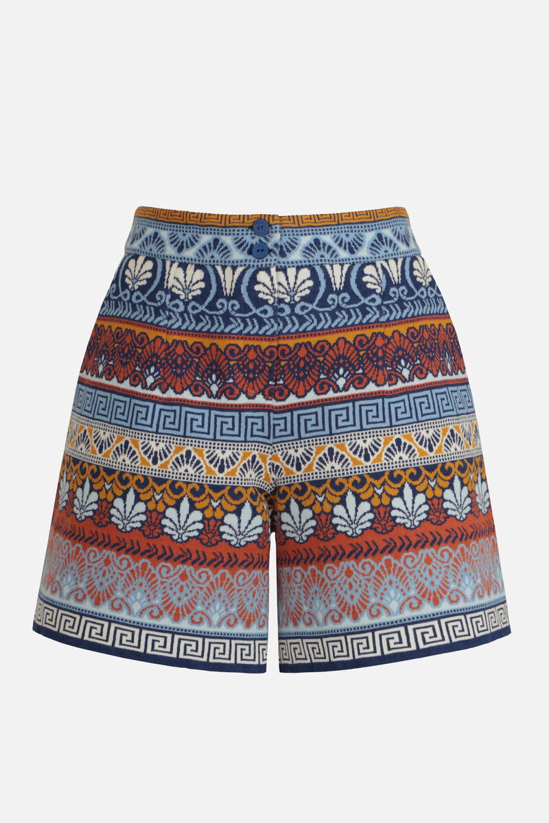 Jacquard-Shorts, Mediterranean Motiv