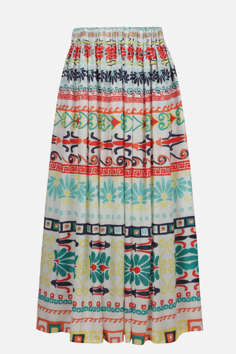 Viscose Skirt, Mediterranean Pattern