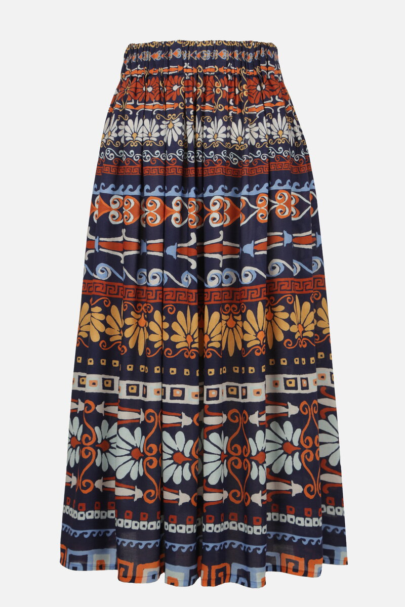 Viscose Skirt, Mediterranean Pattern