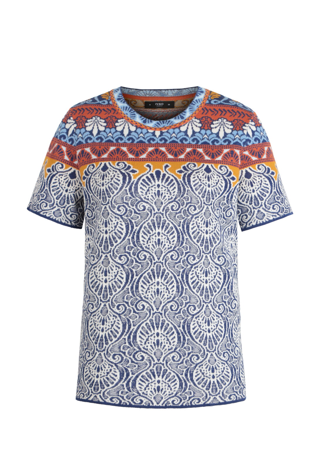 Jacquard Pullover, Mediterranean Pattern