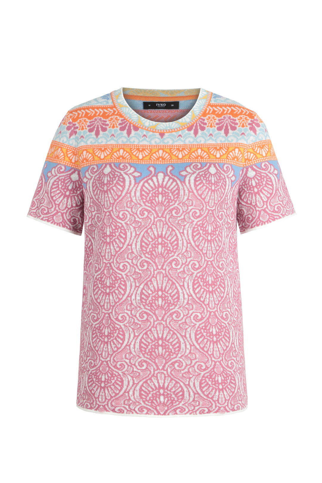 Jacquard Pullover, Mediterranean Pattern