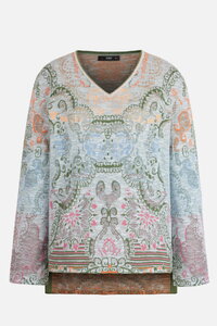 Pullover V-Neck, Ornament Pattern