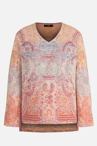 Pullover V-Neck, Ornament Pattern