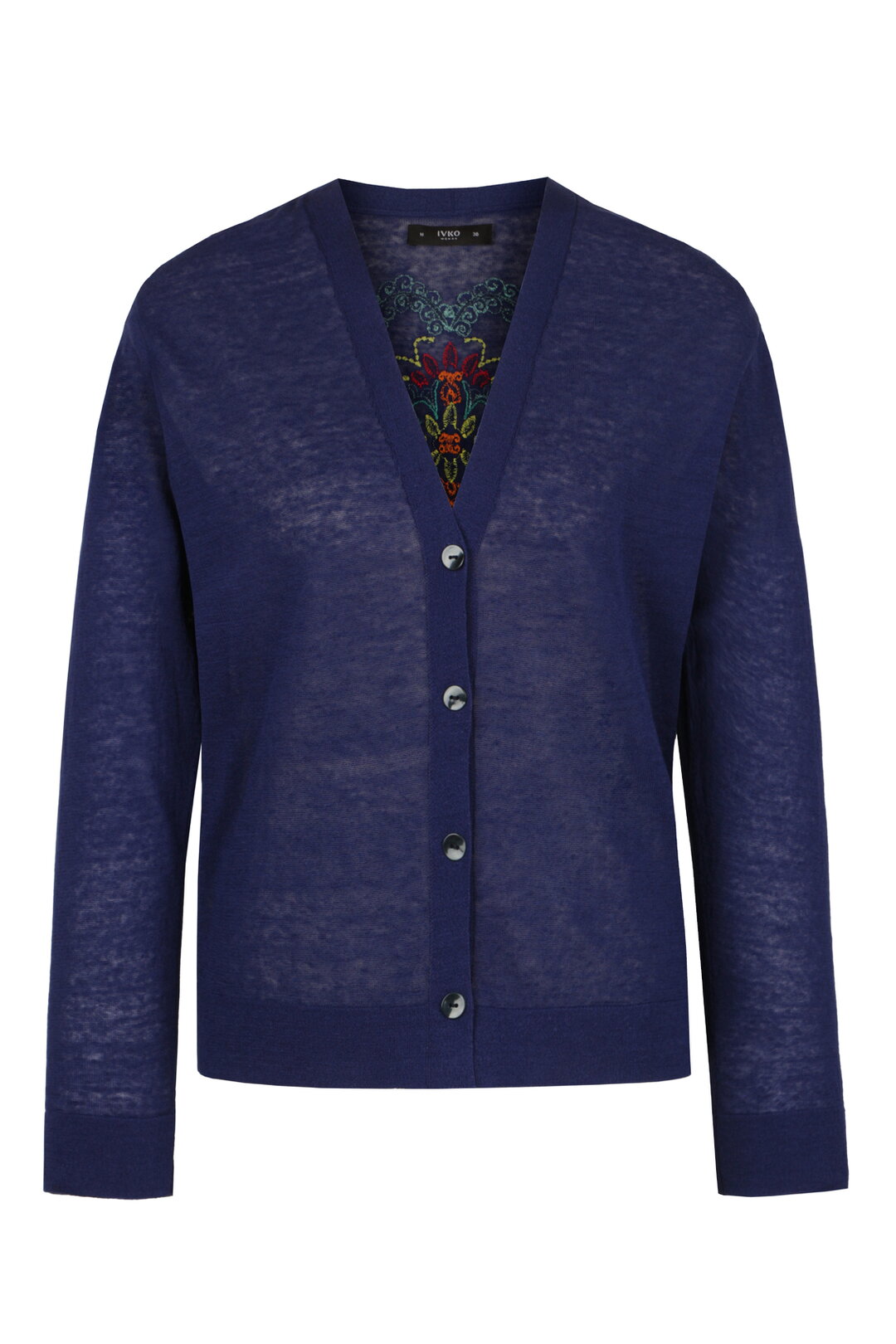 Cardigan with Embroidery, Ornament Pattern