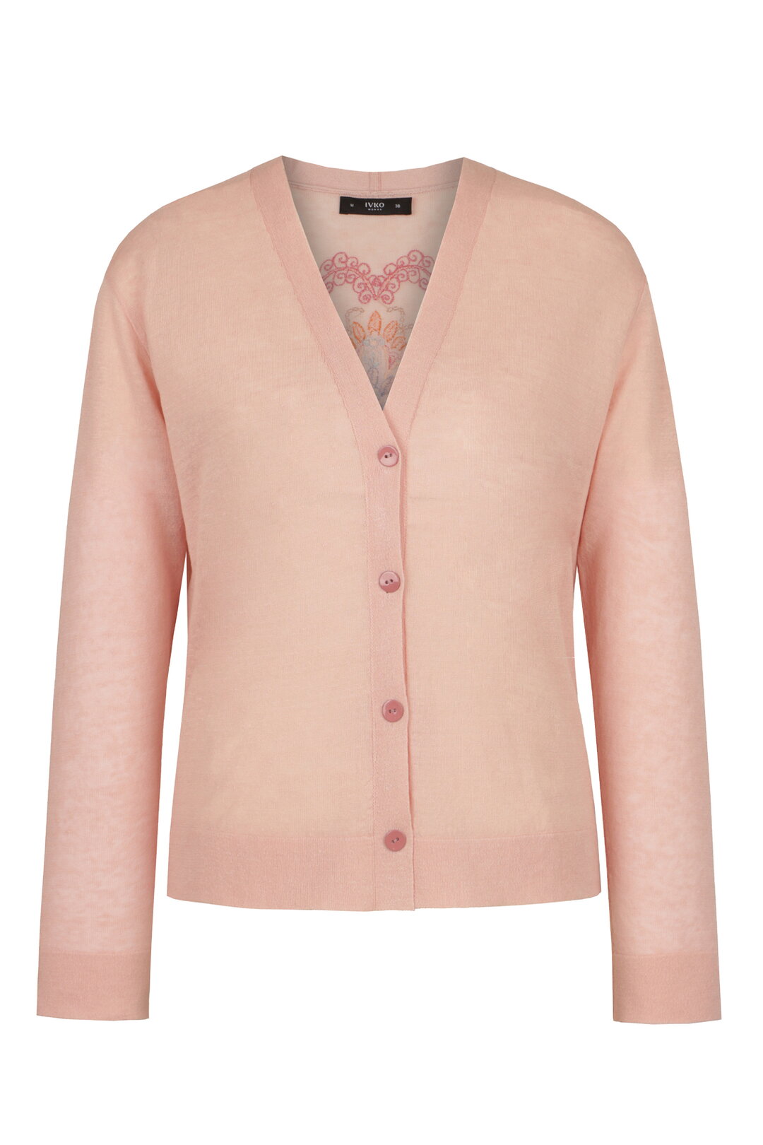 Cardigan with Embroidery, Ornament Pattern