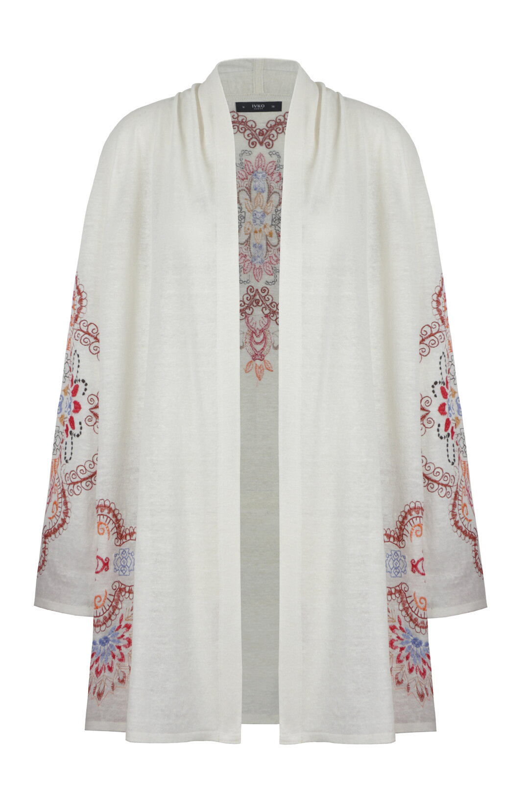Long Cardigan With Embroidery, Ornament Pattern
