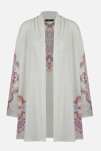 Long Cardigan With Embroidery, Ornament Pattern