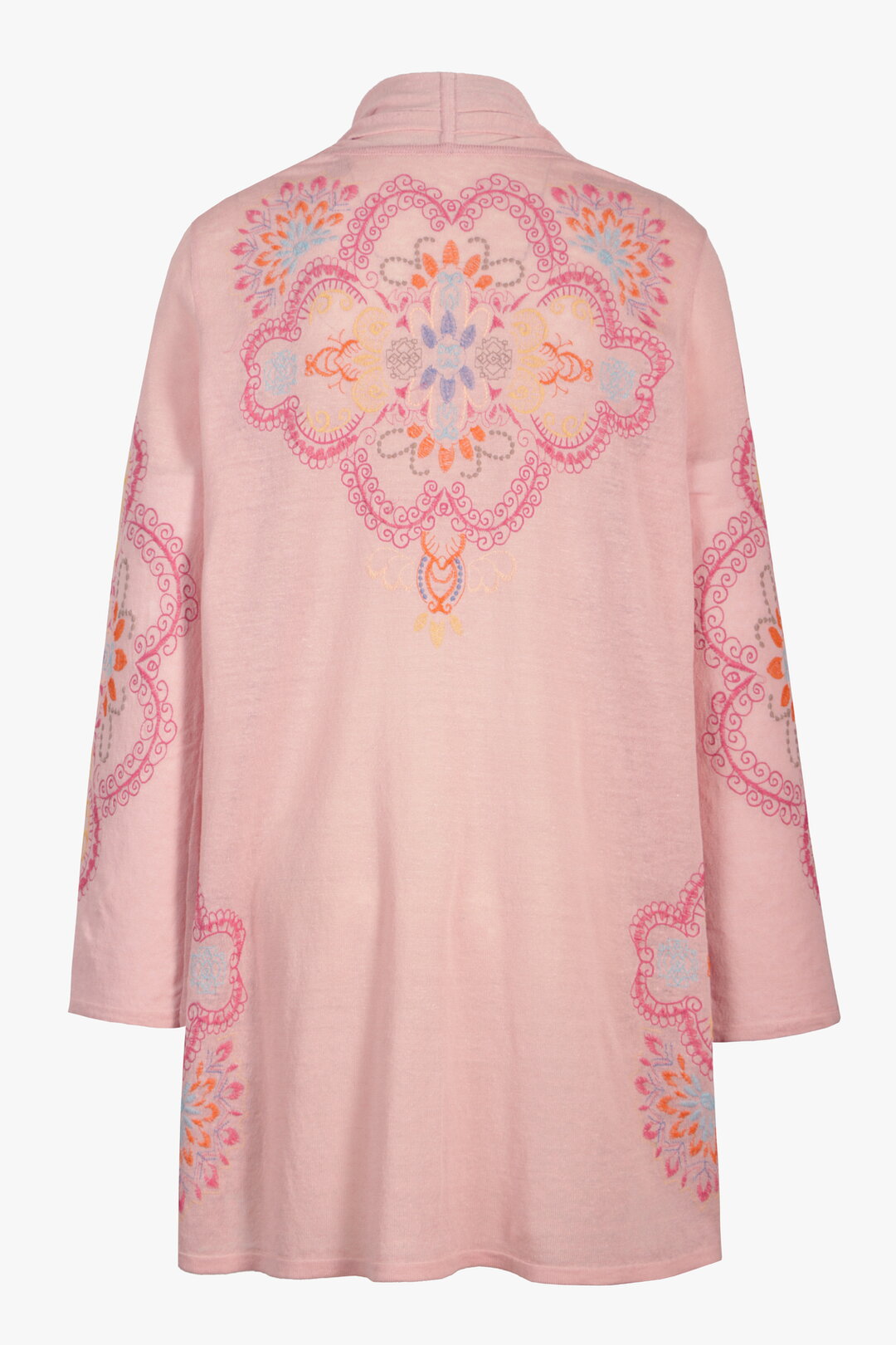 Long Cardigan With Embroidery, Ornament Pattern