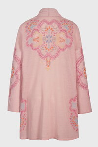 Long Cardigan With Embroidery, Ornament Pattern