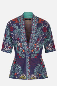 Cardigan V-Neck, Ornament Pattern