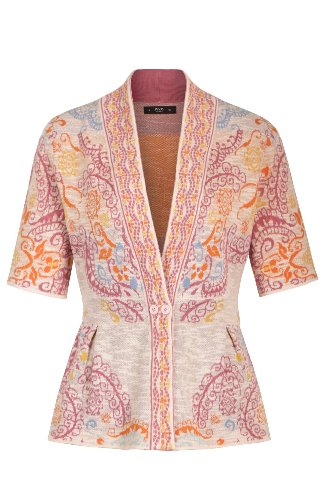 Cardigan V-Neck, Ornament Pattern