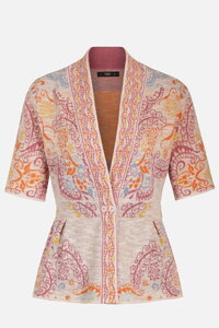 Cardigan V-Neck, Ornament Pattern