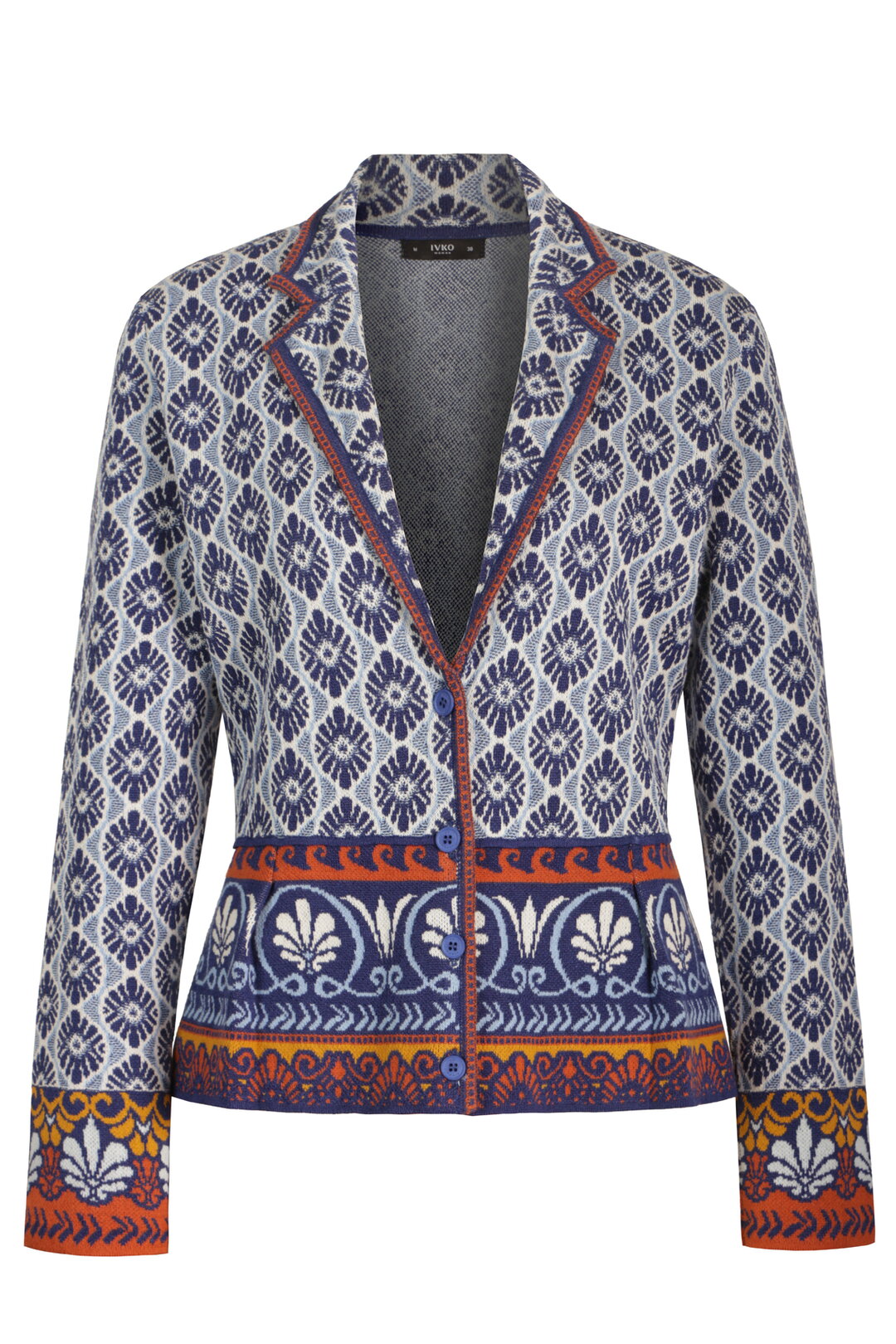 Jacket with Lapels, Mediterranean Pattern