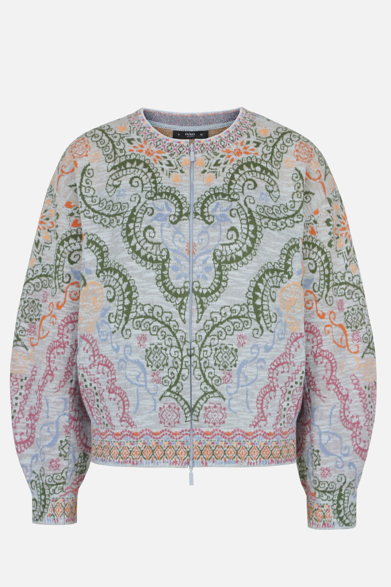 Batwing Sleeves Jacket, Ornament Pattern