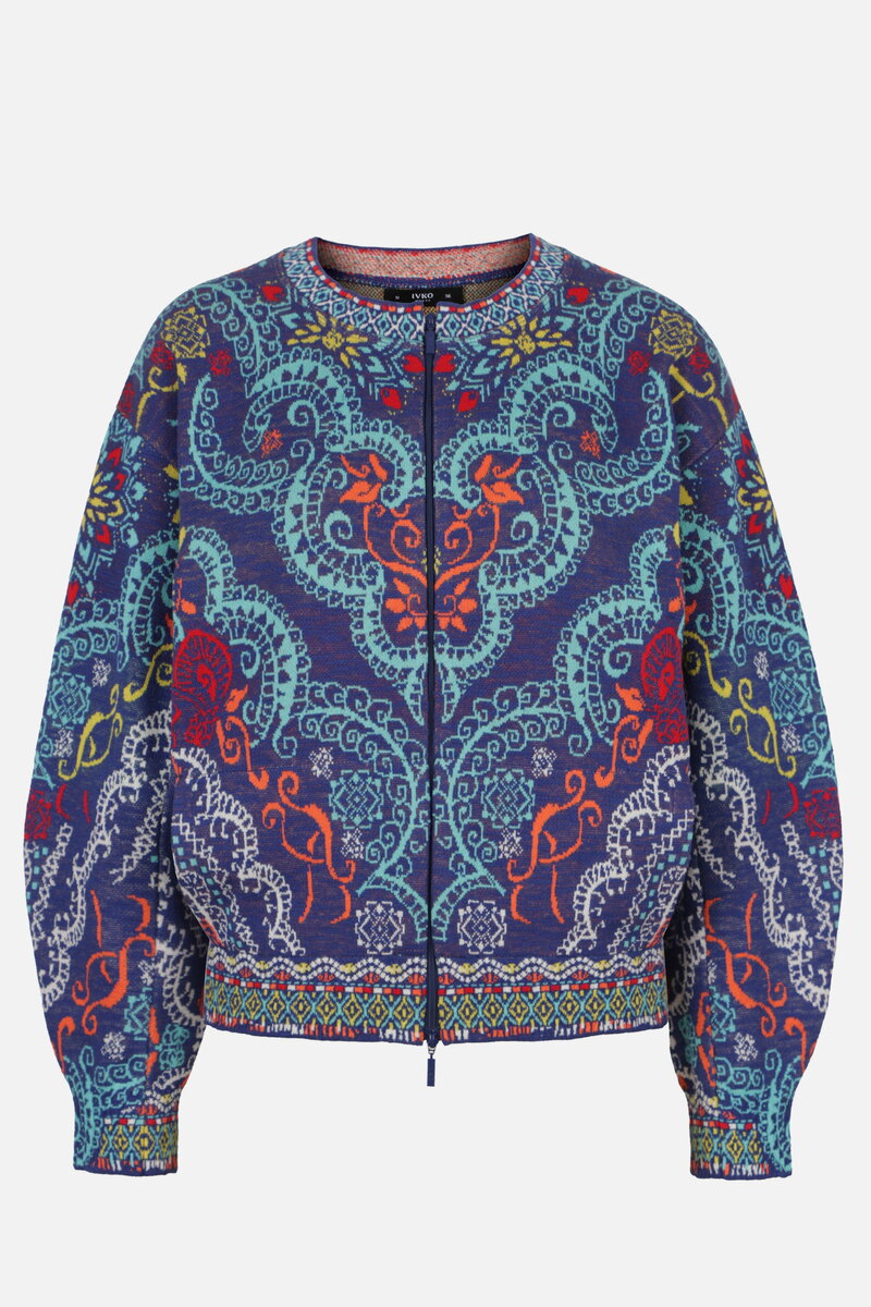 Batwing Sleeves Jacket, Ornament Pattern