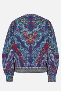 Batwing Sleeves Jacket, Ornament Pattern