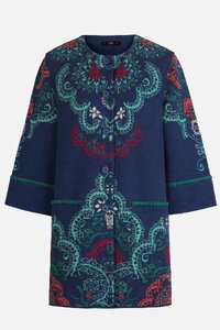 Jacquard Coatigan, Ornament Pattern