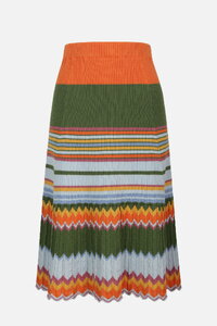 Ribbed Skirt, Stripe Pattern