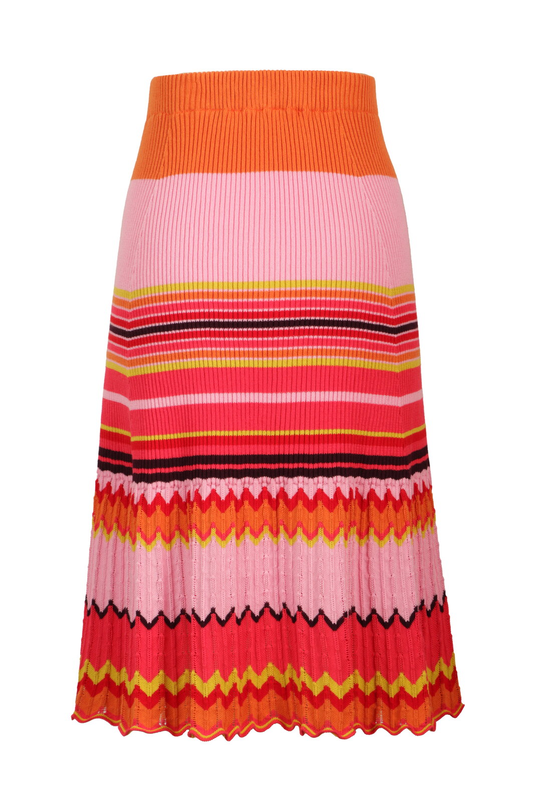 Ribbed Skirt, Stripe Pattern