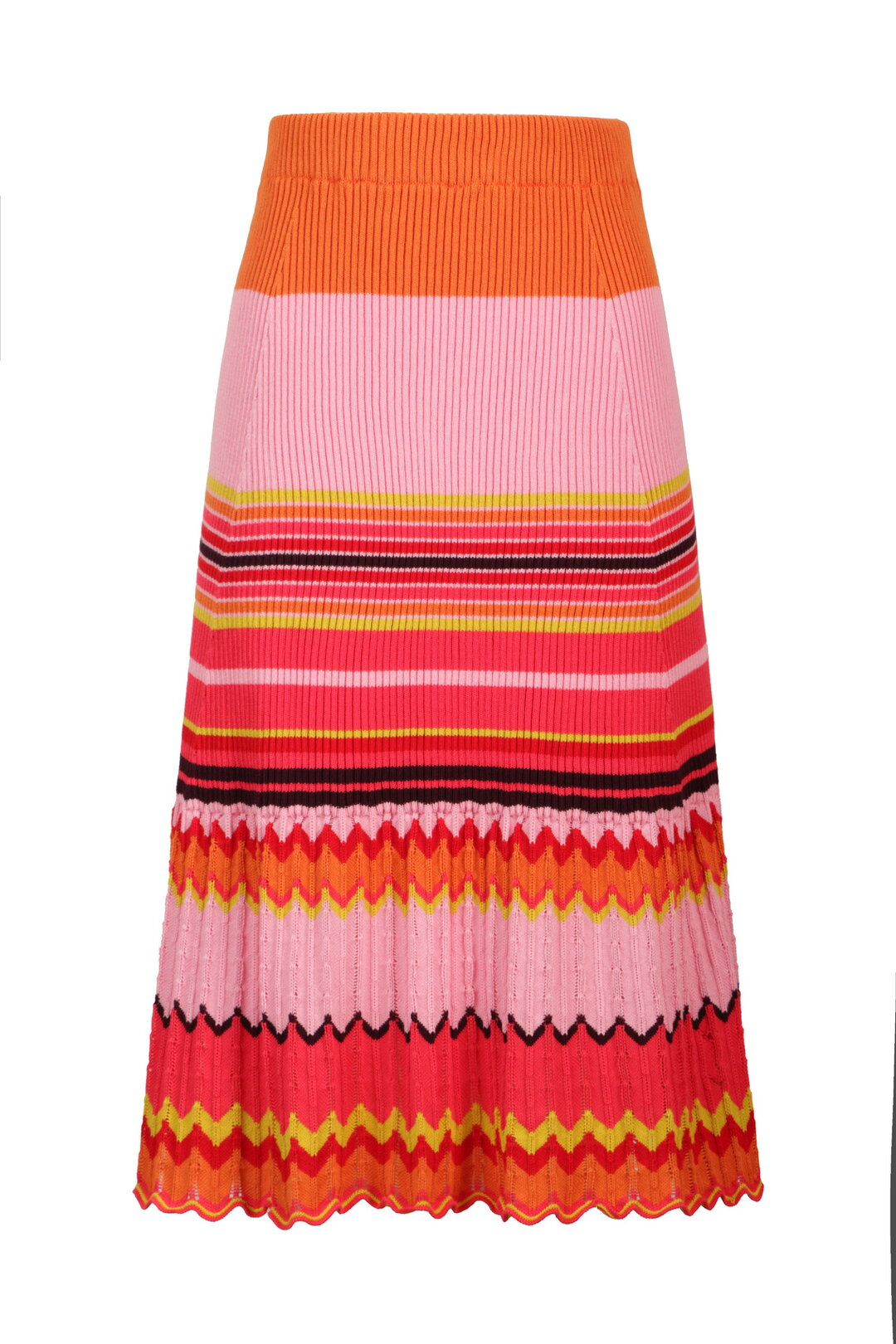 Ribbed Skirt, Stripe Pattern