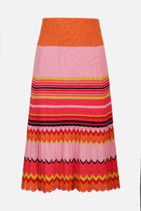 Ribbed Skirt, Stripe Pattern