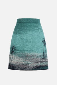 Jacquard Skirt, Urban Sun Pattern