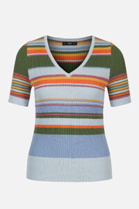 Ribbed Pullover, Stripe Pattern