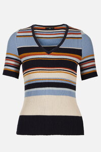 Ribbed Pullover, Stripe Pattern