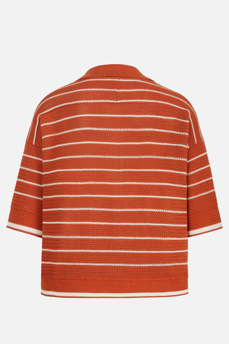 Zweifarbiger Pullover, Streifenmuster