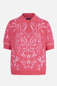 Jacquard Pullover, Urban Botanic Pattern