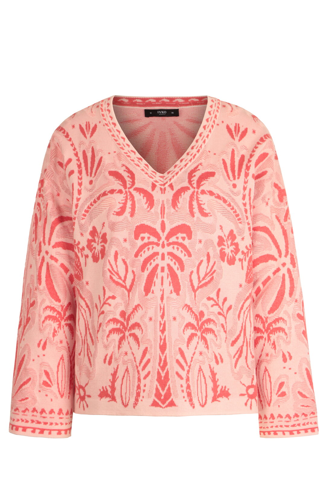 Pullover V-Neck, Urban Botanic Pattern