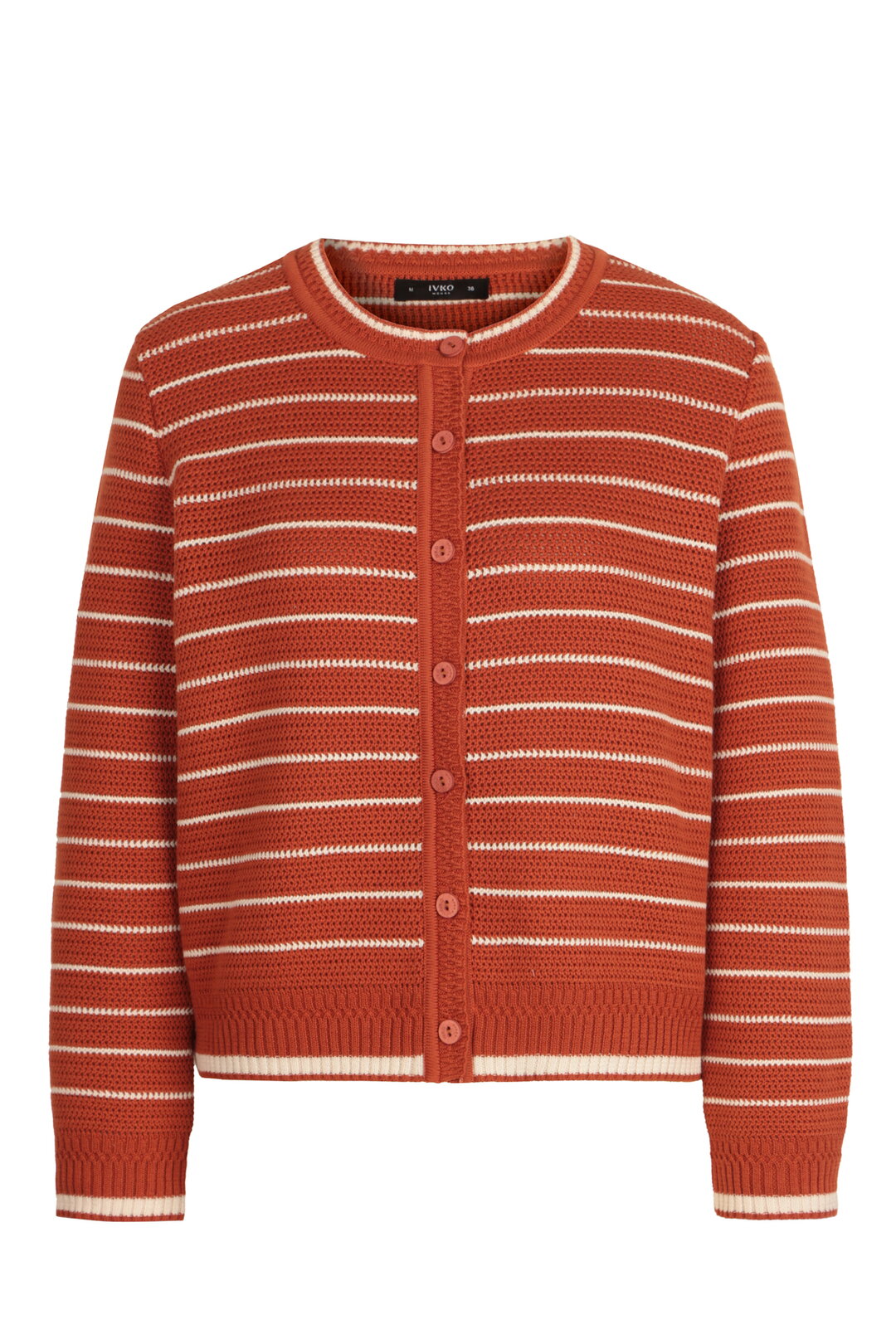 Stripe Knit-Jacket, Ajour Pattern